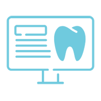 Profile of tooth on computer monitor